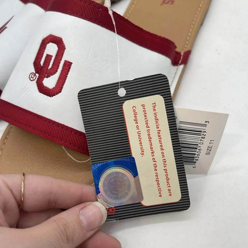 University of Oklahoma Sooners Slides Womens 12 Mens 11 Sandals Sports